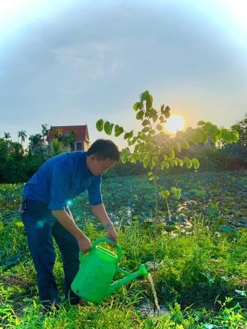 Đoàn xã Tân Dương hưởng ứng lễ ra quân "Xây dựng nông thôn mới"