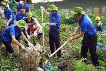 Đoàn thành niên TCT Bảo đảm ATHH miền Bắc tham gia chiến dịch trồng cây tại xã An Lư huyện Thủy Nguyên